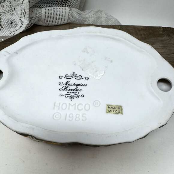 Lion/Tiger Cub w/ Turtle Porcelain Figurine Homco 1985 - Picture 7 of 8